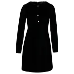 Czarna sukienka welurowa